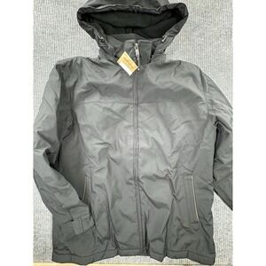Weatherproof Jacket Mens 2XL Black Hooded Full Zip Insulated Winter Coat Pockets